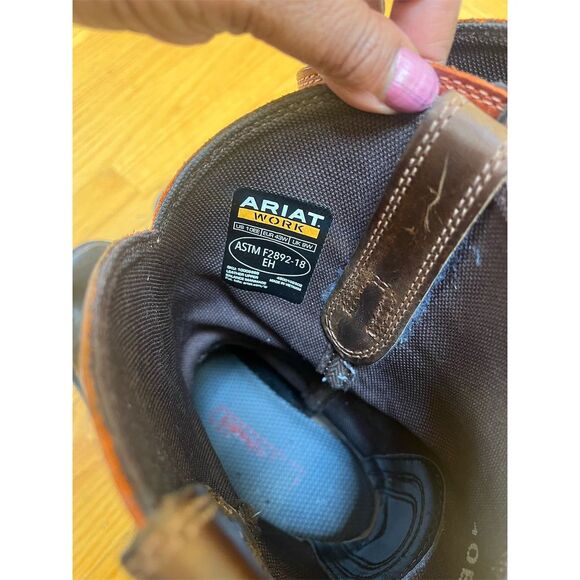 Ariat WorkHog Men's Square Toe Work Boots Brown Size 10EE Western Style - Picture 3 of 13